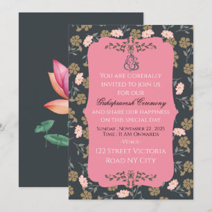 Elegant Indian Grihapravesh Ceremony Invitations 