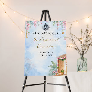 Elegant Indian Grihapravesh Welcome Sign