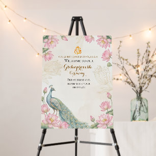 Elegant Indian Grihapravesh Welcome Sign