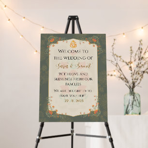 Elegant Indian Wedding Welcome Sign