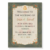 Elegant Indian Wedding Welcome Sign