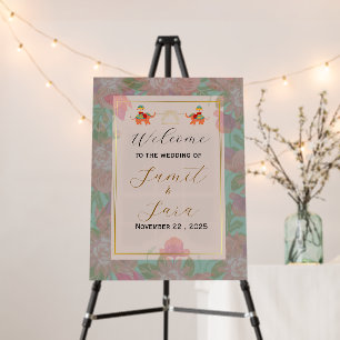 Elegant Indian Wedding Welcome Sign Poster