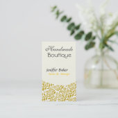 Elegant  Indie Floral Art Style Design Business Card (Standing Front)