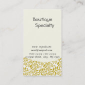 Elegant  Indie Floral Art Style Design Business Card (Back)