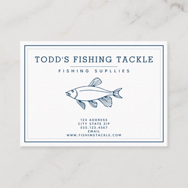 Elegant Indigo Blue Fish - Nautical / Fishing