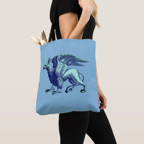 Elegant Indigo Blue Griffin _ Legendary Beast Tote Bag