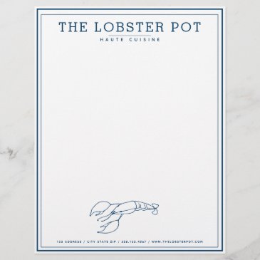 Elegant Indigo Blue Lobster / Seafood Restaurant