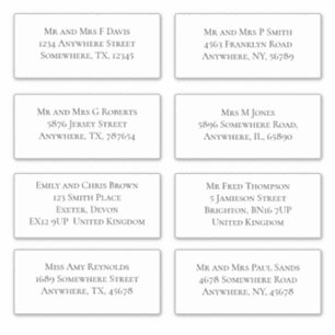 Elegant Individual Guest Name and Address Shipping Sticker