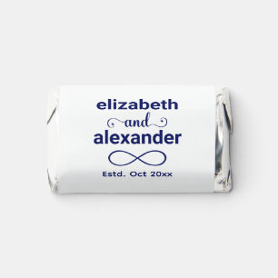 Elegant Infinity Typography Wedding Monogram Hershey's Miniatures