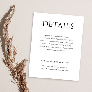 Elegant Initial Script Monogram Classic Wedding Enclosure Card