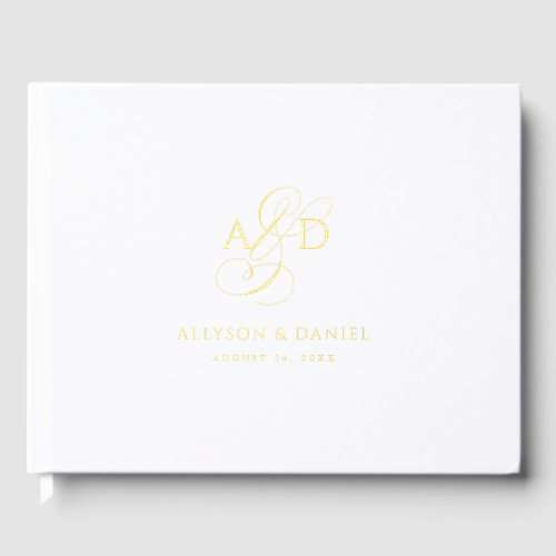 Elegant Initial Script Monogram Classic Wedding