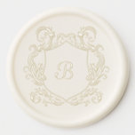 Elegant Initial Wedding Wax Seal Sticker<br><div class="desc">Add elegance to all your engagement,  save the date,  rehearsal dinner,  wedding invitations,  as well as,  thank you cards with this gorgeous monogram wedding wax seal stamp,  featuring your initial in a script font surrounded by a stunning crest.  Uniquely yours.</div>