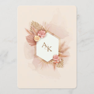 Elegant Initials Engagement Invitation