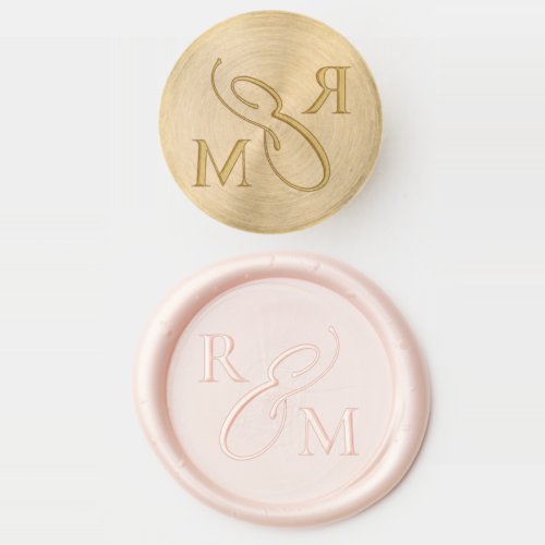Elegant initials simple personalized wedding wax seal stamp