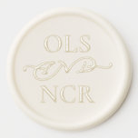Elegant initials simple wedding wax seal sticker<br><div class="desc">Simple initials united with a beautiful and type treatment make this personalized wax seal the perfect finishing touch to your wedding invitations. Designed to match the Lea Delaveris Design collection,  this wedding wax seal has a classic look with a modern twist. Find more coordinating designs in the collection.</div>