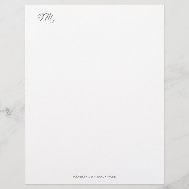 Elegant Initials Stationery (Front)
