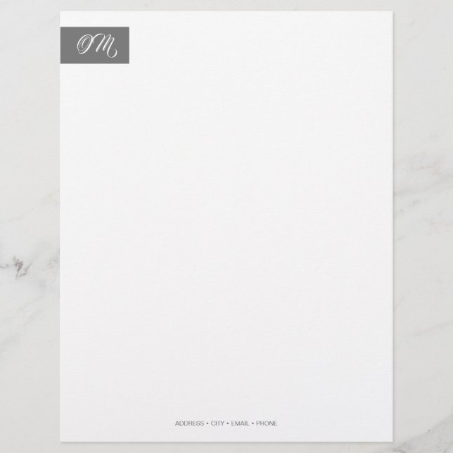 Elegant Initials Stationery (Front)