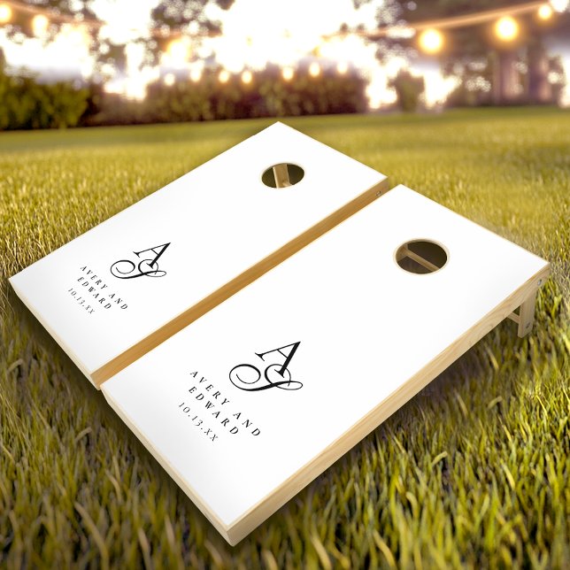 Elegant initials Wedding Cornhole Set (Creator Uploaded)
