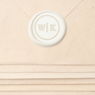 Elegant Initials Wedding Envelope Wax Seal Sticker
