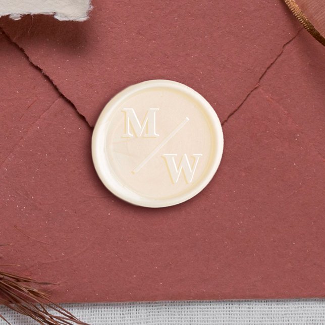 Elegant Initials Wedding Wax Seal Stamp (Elegant Initials Wedding Wax Seal Stamp Zoom In)