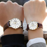 Elegant Initials White black Luxury  Monogram Watch<br><div class="desc">Luxury Monogram with Elegant Initials White Watch – A Timeless Personalized Gift Elevate your style with this Luxury Monogram Watch, featuring a sleek white design and elegant initials. Perfectly crafted for those who appreciate sophistication and personalized touches, this timeless accessory blends modern elegance with functional design. Features: Customizable Initials: Add...</div>