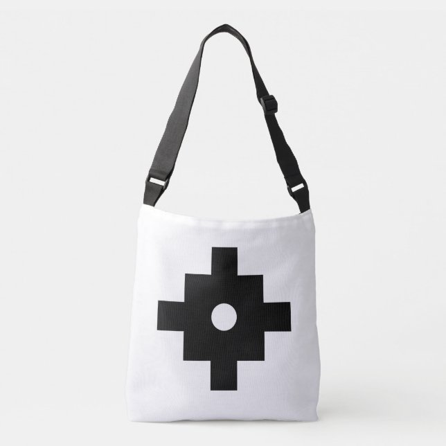 Elegant Inka Cross Geometric Design Crossbody Bag (Front)