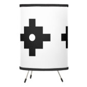 Elegant Inka Geometric Pattern Tripod Lamp (Left)