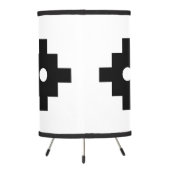 Elegant Inka Geometric Pattern Tripod Lamp (Back)