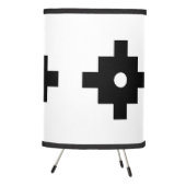 Elegant Inka Geometric Pattern Tripod Lamp (Right)