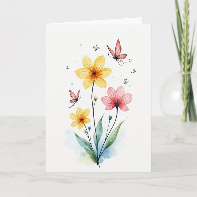 Elegant Insect Mothers Day Card (Front)