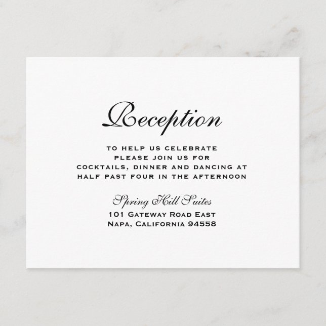 Elegant Insert Card (Front)