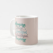Elegant inspirational 3D typography design  Coffee Coffee Mug (Front Left)