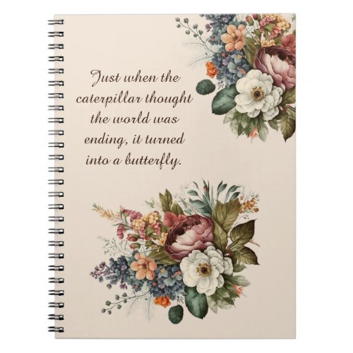 Elegant inspirational notebook or journal 