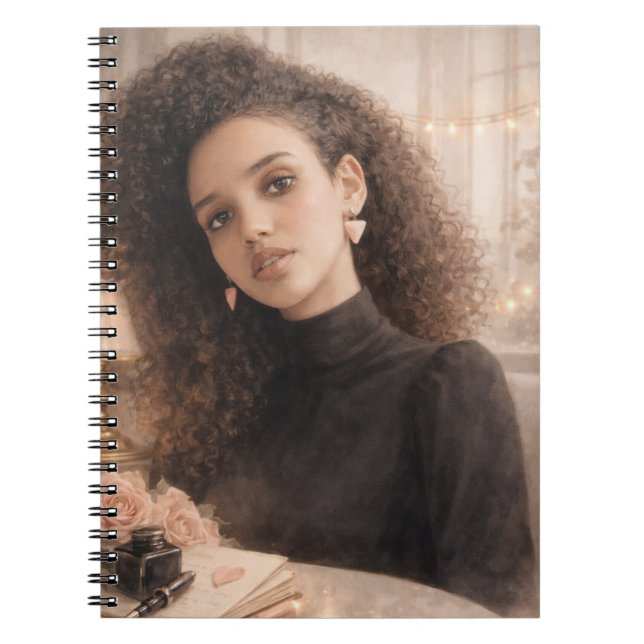 Elegant- Inspiring Beauty Spiral Photo Notebook (Front)