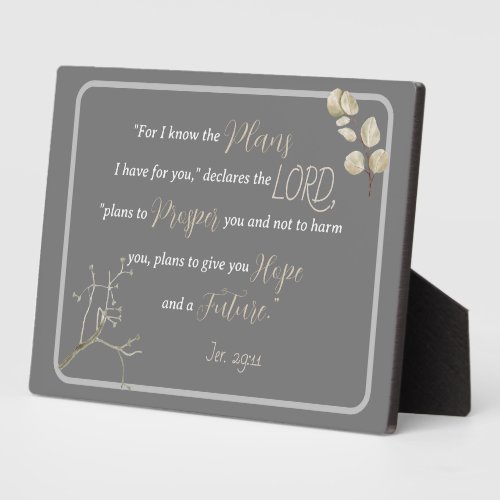 Elegant Inspiring Bible Verse Jeremiah 2911 Plaque