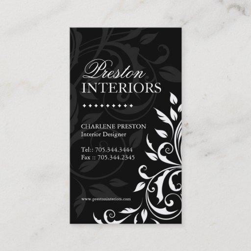Customizable Elegant Interior Designer Business Card