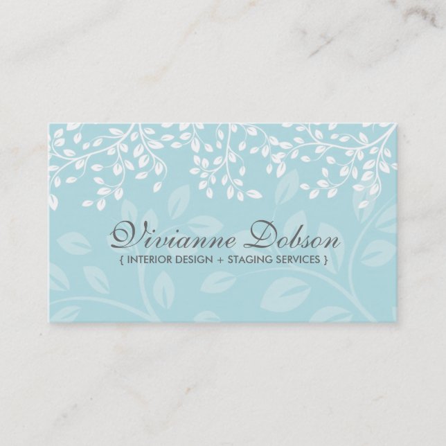 Elegant Interior Designer Business Cards (Front)