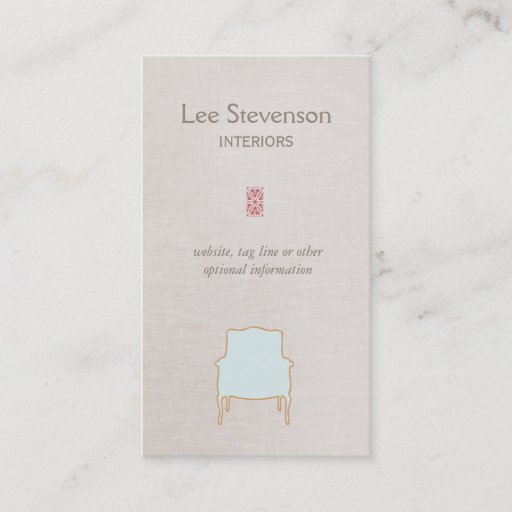 Customizable Elegant Interiors Business Card