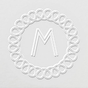 Elegant Interlocking Hearts Monogram For Her Embosser