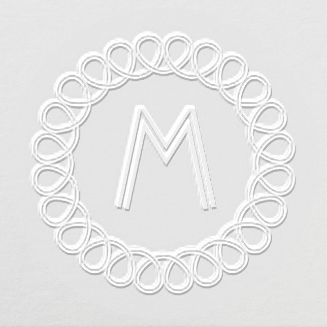 Elegant Interlocking Hearts Monogram For Her Embosser (Design)