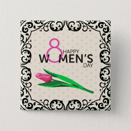 Elegant International Womens Day Button