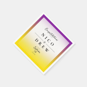Elegant Intersex Pride Wedding Napkins