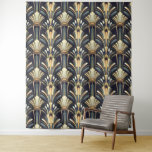Elegant intricate art deco luxury gold  tapestry<br><div class="desc">"Elegant Intricate Art Deco Luxury Gold Tapestry". This piece blends deep blue and green tones with intricate gold detailing for a vibe that’s both vintage and luxe. The rich colors and golden accents bring that classic Art Deco flair, making it a bold, elegant addition to any space. Perfect for those...</div>