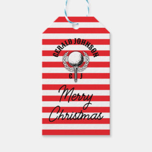 Elegant Inverted Golf Monogram Design Gift Tags