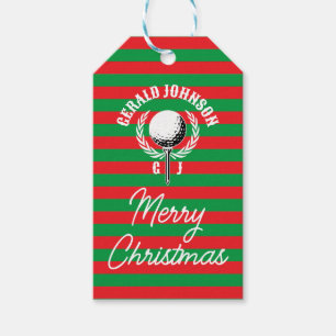 Elegant Inverted Golf Monogram Design Gift Tags