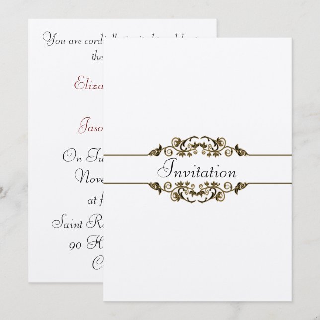 Elegant Invitation (Front/Back)