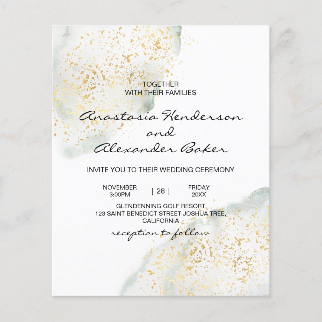Elegant Invitation to wedding ceremony. Flyer (Front)