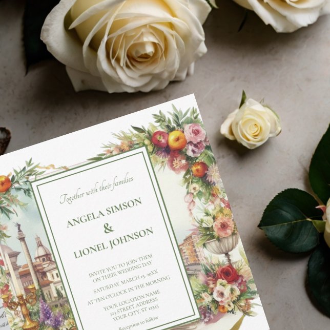 Elegant Invitation Wedding Dinner Florence Italy (Creator Uploaded)