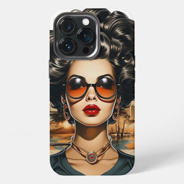 Elegant iPhone Cover with Woman Design (Back)