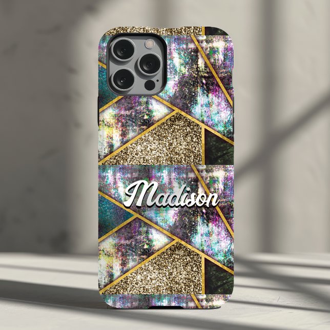 Elegant iridescent girly geometric  Case-Mate iPhone case (Creator Uploaded)